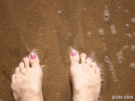 mom toes in the sand GIF