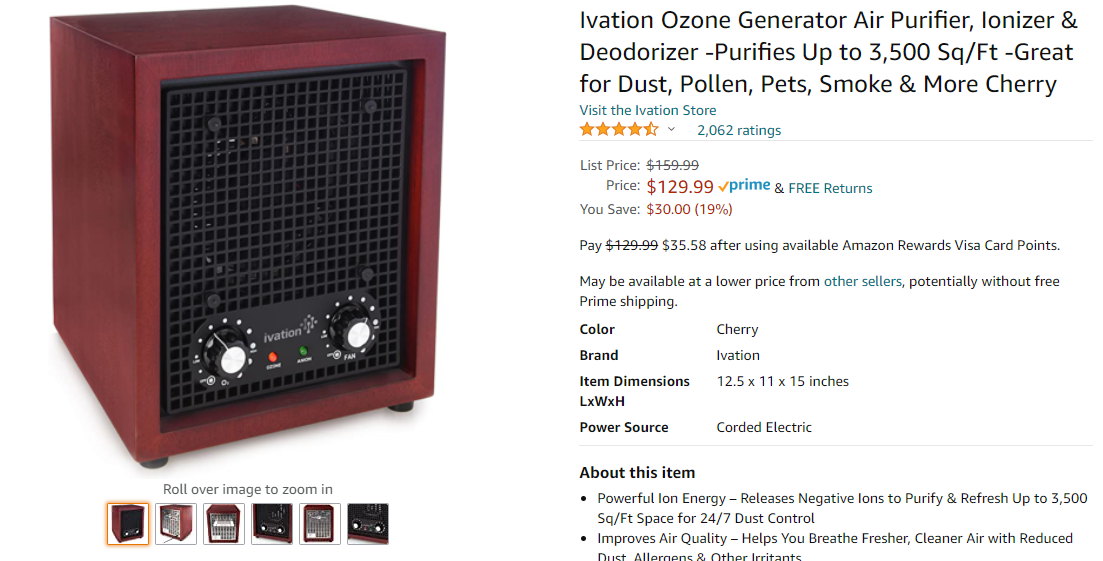 Ionizer and or o3 generator near tank or under tank in sump area