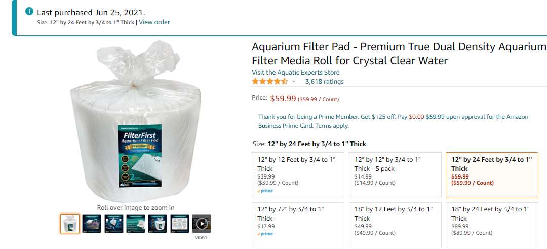 Aquarium Filter Pad - Premium True Dual Density Aquarium Filter