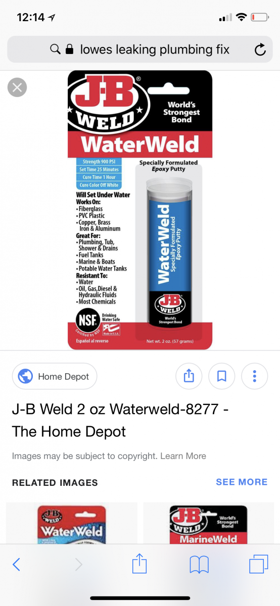 J-B Weld 2 oz. Waterweld Epoxy 8277 - The Home Depot