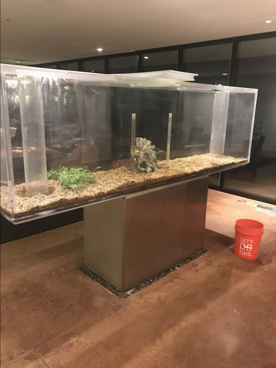 freshwater tank with sump