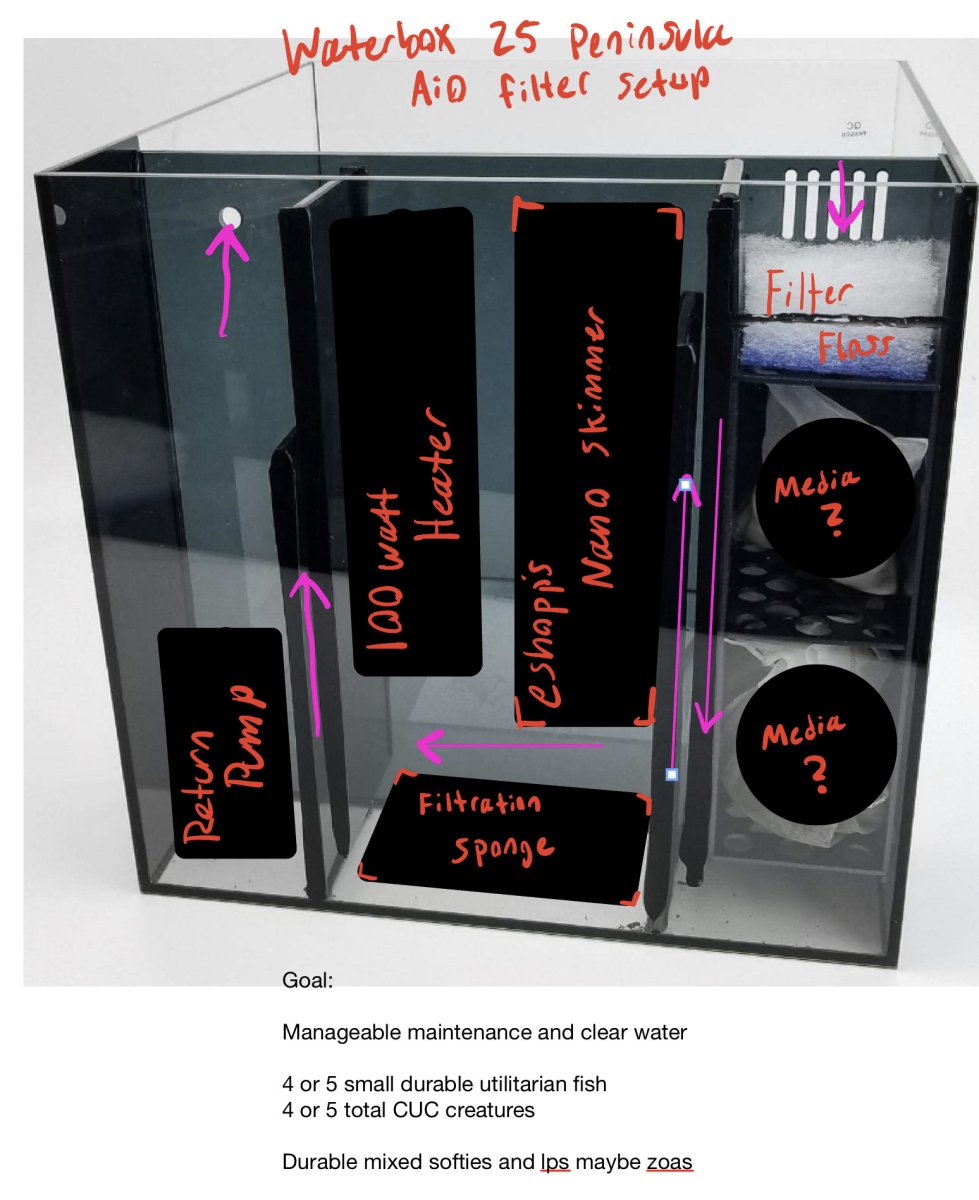Waterbox 25 Peninsula AIO Filtration Setup Quesiton | Reef2Reef