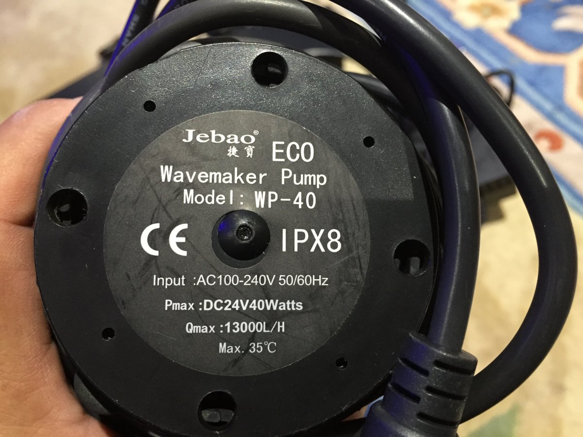 Jebao WP-40 波動ポンプ Reviews: Jebao WP-40 13000L Wave Maker