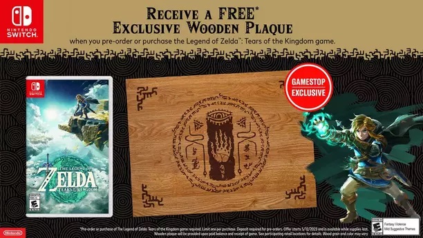 Legend of Zelda_ Tears of the Kingdom Free Gift Wooden Plaque Gamestop Exclusive.jpg