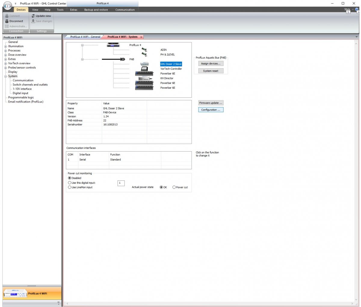 One doser is mirroring the other... Can't update firmware from 1.27 ...