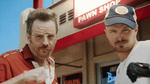 Walter-White-and-Aaron-Paul-High-Five-Chest-Bump-Of-Glory.gif