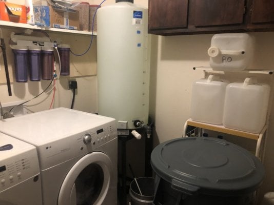 RO DI setup in laundry room corner.JPG