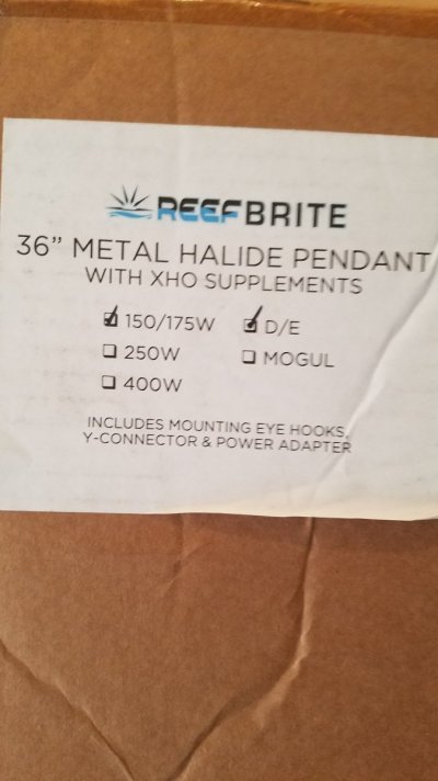 ReefBrite 36" Metal Halide Pendant Fixture with LED strips
