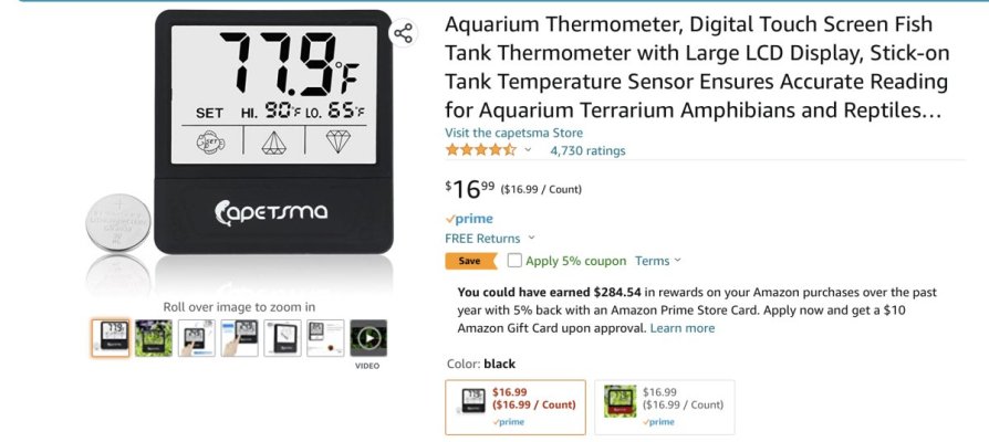 Fish Tank Thermometer, Touch Screen Digital Aquarium Thermometer with LCD  Display, Stick-on Temperature Sensor ensures Optimum Temperature in