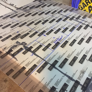 starting to cut out the polycarbonate