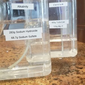 High pH diy two part dose conatainers