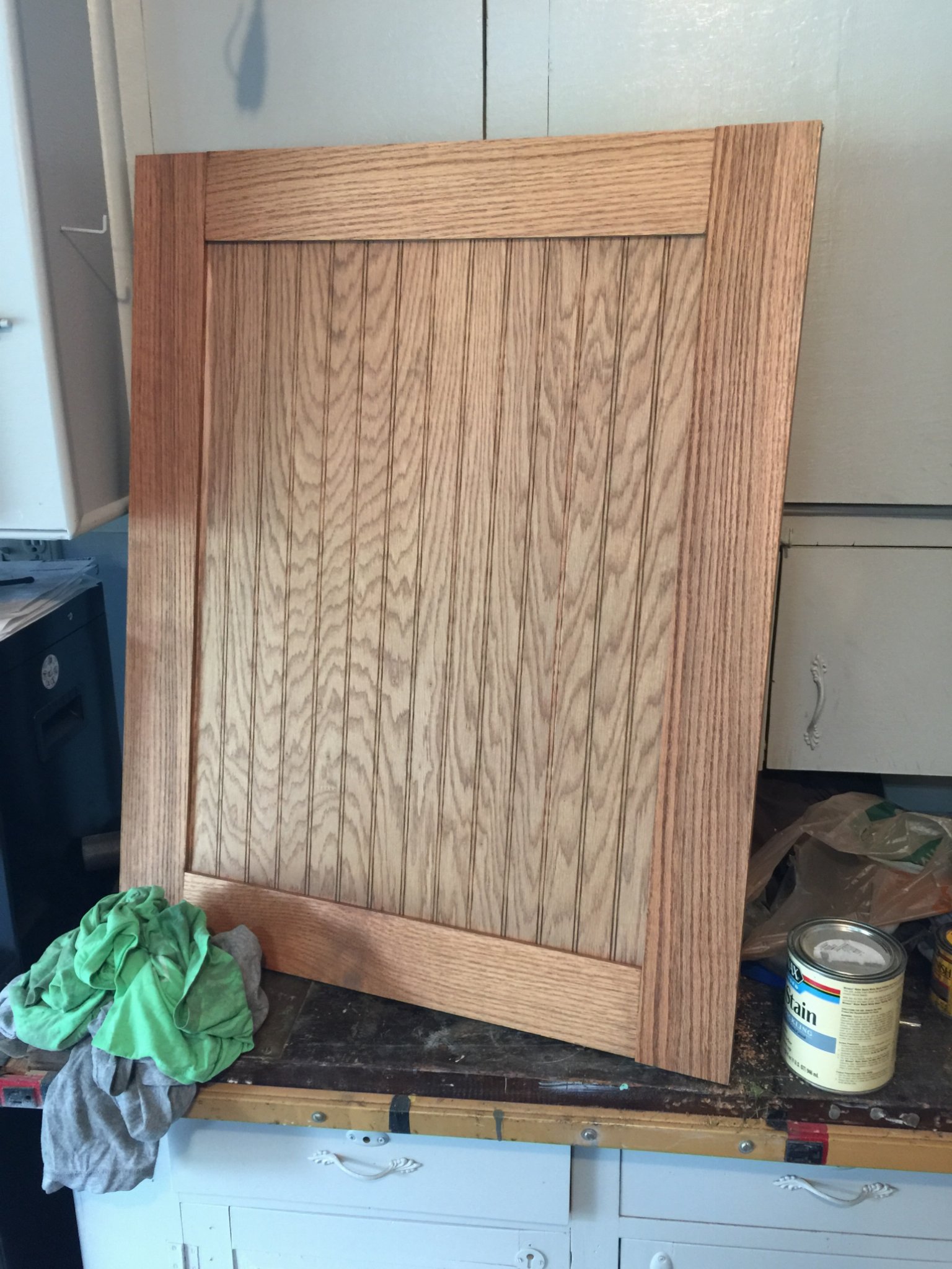 Finished stand door