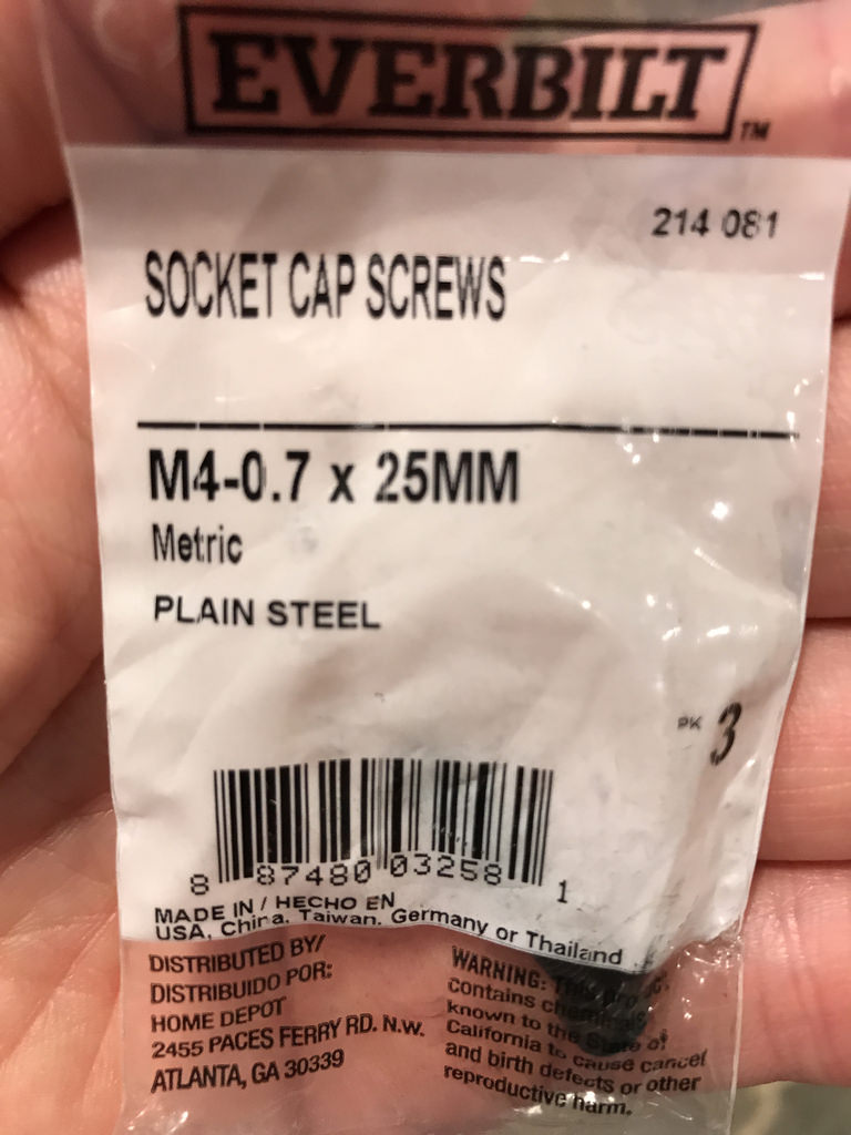 M4 sized screws