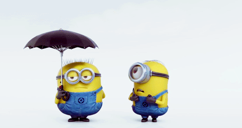 Minion-Helps-a-Minion-Without-An-Umbrella-In-Despicable-Me-2-1.gif