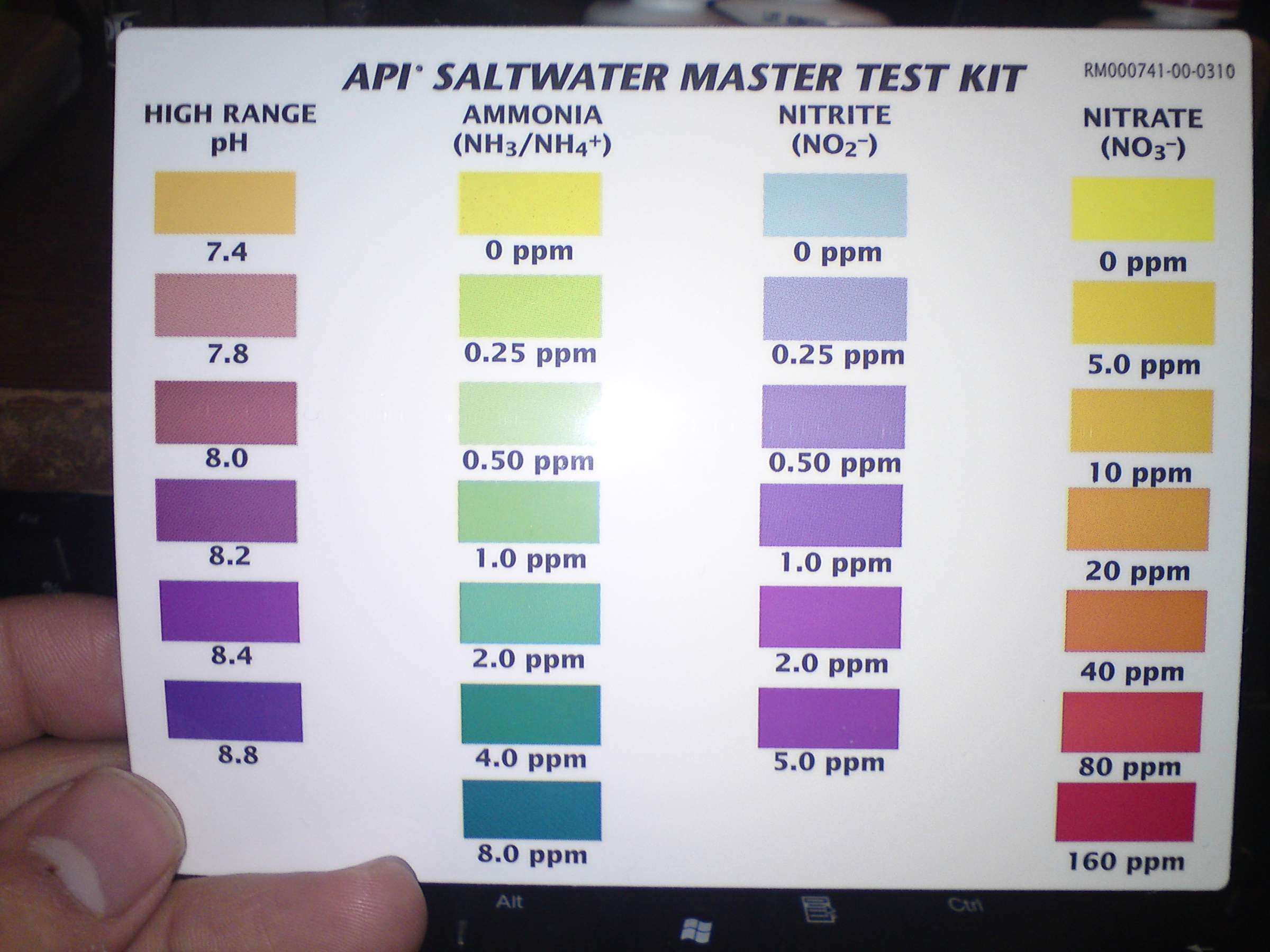 Pool Water Test Color Chart