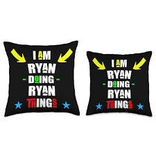 Amazon.com: Ryan Personalized Name Shirt Ryan First Name Ryan Things Cool  Funny Christmas Throw Pillow, 16x16, Multicolor : Home & Kitchen