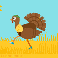 Thanks Giving Running GIF by Leannimator