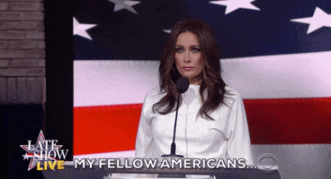 melania look-alike stephen colbert GIF by The Late Show With Stephen Colbert