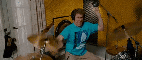 Drumming Will Ferrell GIF by reactionseditor