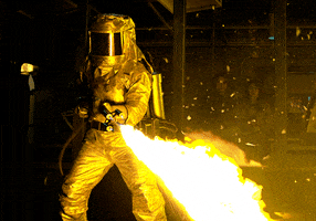 flame thrower fire GIF