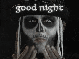 Good Night Skeleton GIF by Sealed With A GIF