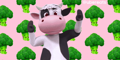 cow dancing GIF by Uber Eats