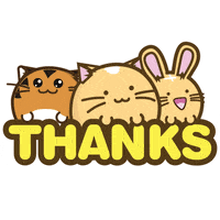 Cat Thank You GIF by Fuzzballs