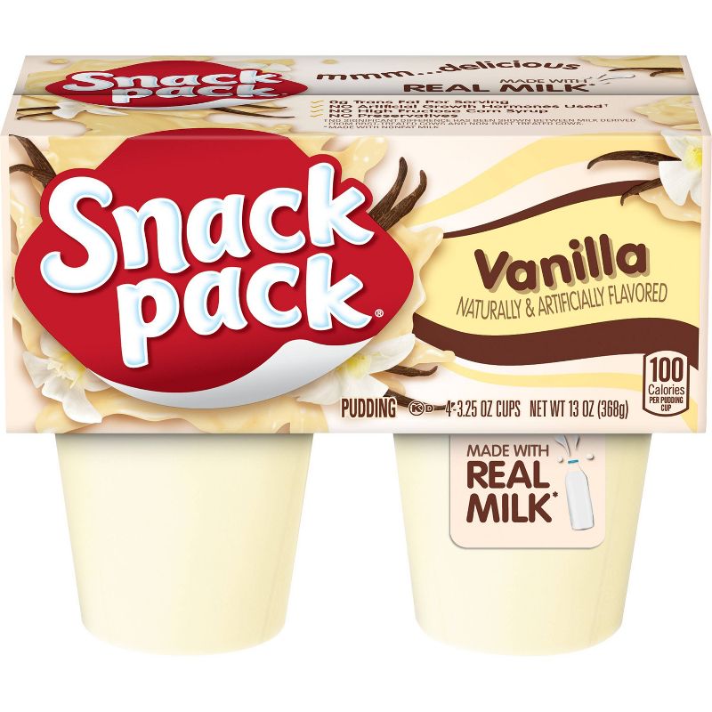 Snack Pack Vanilla Pudding - 13oz/4ct, 1 of 4